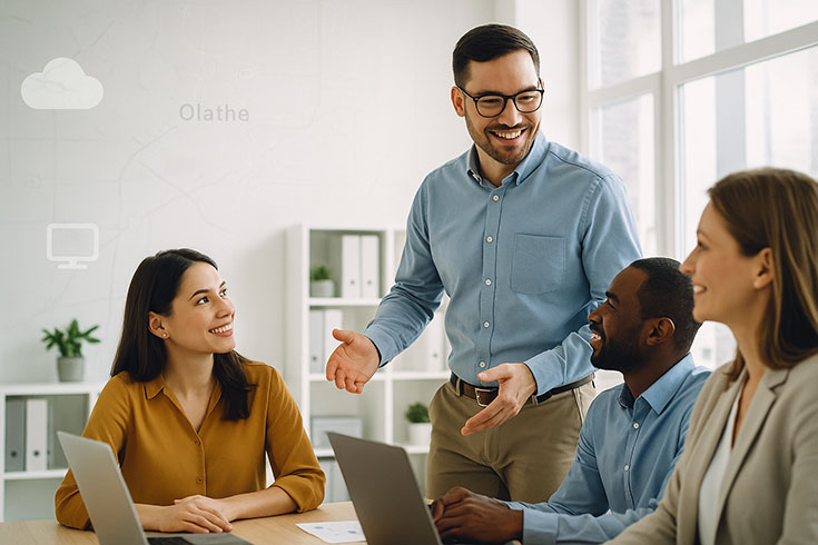 Olathe IT support team helping local business